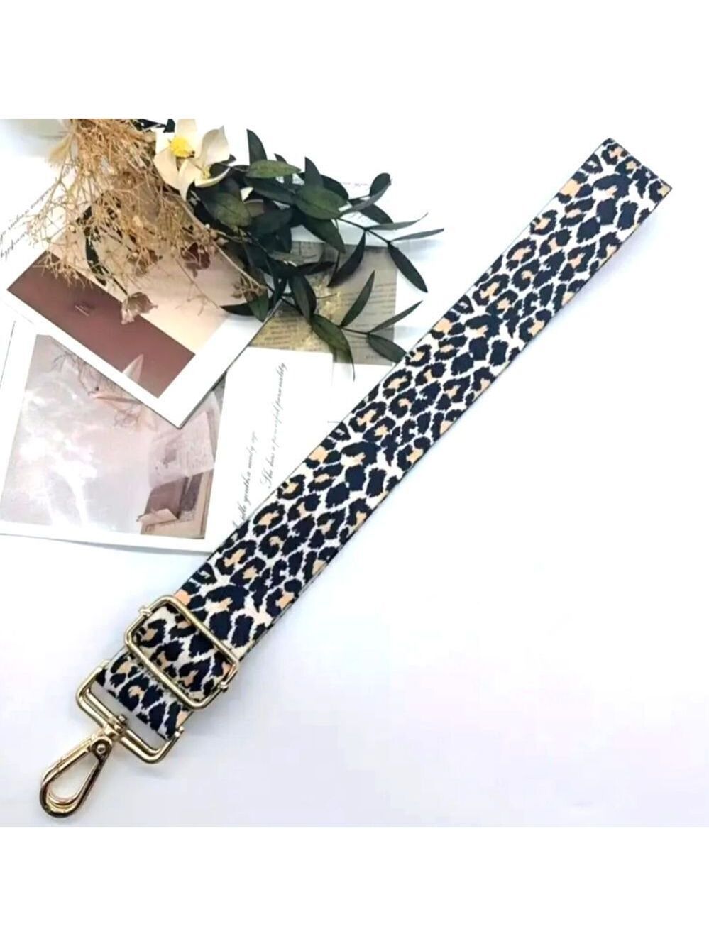 Leopard Print Adjustable Wide Bag Strap Replacement Crossbody Shoulder Strap - Picture 4 of 14